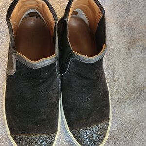 Jimmy Choo Black and Glitter Ankle Booties